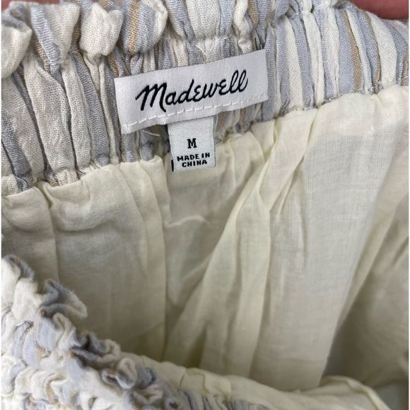 Madewell Smocked Pull-On Mini Skirt in Stripe - Picture 7 of 7